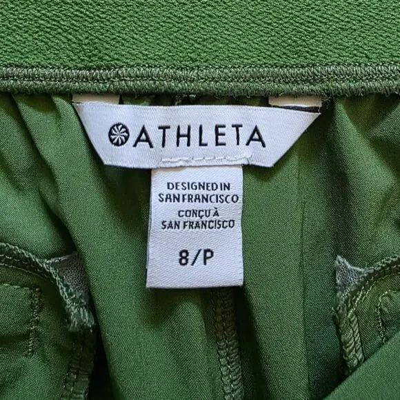 Athleta Brooklyn Heights High Rise Cargo Pant in Baja Green Wide Leg Pants UPF40 - Picture 5 of 8